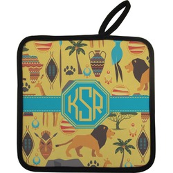 African Safari Pot Holder w/ Monogram