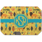 African Safari Dining Table Mat - Octagon (Single-Sided) w/ Monogram