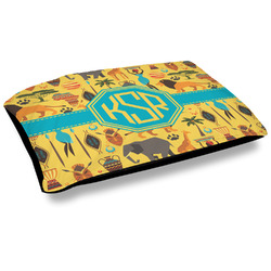 African Safari Dog Bed w/ Monogram