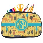 African Safari Neoprene Pencil Case - Medium w/ Monogram