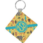 African Safari Diamond Plastic Keychain w/ Monogram