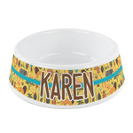 African Safari Plastic Dog Bowl - Small (Personalized)