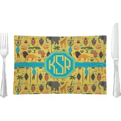 African Safari Glass Rectangular Lunch / Dinner Plate (Personalized)