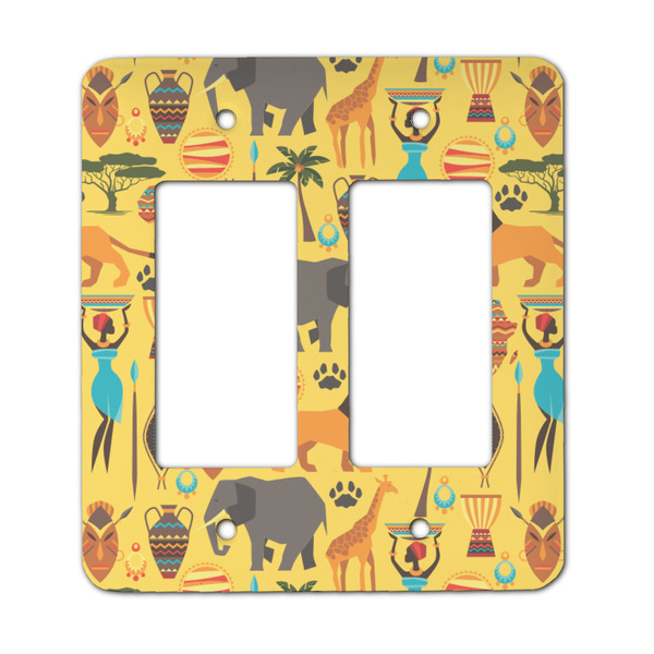 Custom African Safari Rocker Style Light Switch Cover - Two Switch