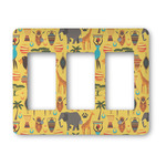 African Safari Rocker Style Light Switch Cover - Three Switch