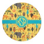 African Safari 5' Round Indoor Area Rug (Personalized)