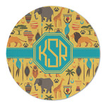 African Safari Round Linen Placemat - Single Sided (Personalized)