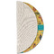 African Safari Round Linen Placemats - HALF FOLDED (single sided)