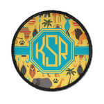 African Safari Iron On Round Patch w/ Monogram