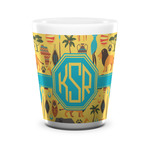 African Safari Ceramic Shot Glass - 1.5 oz - White - Single (Personalized)