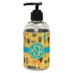 African Safari Plastic Soap / Lotion Dispenser (8 oz - Small - Black) (Personalized)