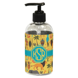 African Safari Plastic Soap / Lotion Dispenser (8 oz - Small - Black) (Personalized)