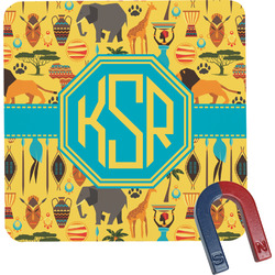 African Safari Square Fridge Magnet (Personalized)