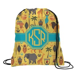 African Safari Drawstring Backpack - Medium (Personalized)