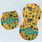 African Safari Burp Pads - Velour - Set of 2 w/ Monogram