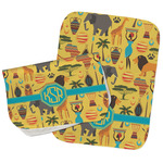 African Safari Burp Cloths - Fleece - Set of 2 w/ Monogram