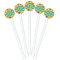 African Safari White Plastic 5.5" Stir Stick - Fan View