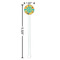 African Safari White Plastic 5.5" Stir Stick - Round - Dimensions