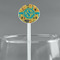 African Safari White Plastic 5.5" Stir Stick - Round - Main