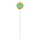 African Safari White Plastic 5.5" Stir Stick - Round - Single Stick