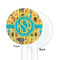 African Safari White Plastic 5.5" Stir Stick - Single Sided - Round - Front & Back