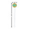 African Safari White Plastic 7" Stir Stick - Round - Dimensions