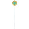 African Safari White Plastic 7" Stir Stick - Round - Single Stick