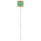 African Safari White Plastic Stir Stick - Double Sided - Square - Single Stick