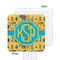 African Safari White Plastic Stir Stick - Single Sided - Square - Approval