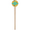 African Safari Wooden 4" Food Pick - Round - Single Pick