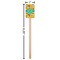 African Safari Wooden 6.25" Stir Stick - Rectangular - Dimensions