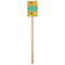 African Safari Wooden 6.25" Stir Stick - Rectangular - Single Stick