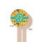 African Safari Wooden 6" Stir Stick - Round - Single Sided - Front & Back