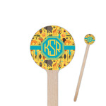 African Safari 7.5" Round Wooden Stir Sticks - Double Sided (Personalized)