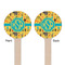 African Safari Wooden 7.5" Stir Stick - Round - Double Sided - Front & Back