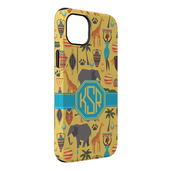 Custom African Safari iPhone Case - Rubber Lined - iPhone 14 Plus (Personalized)