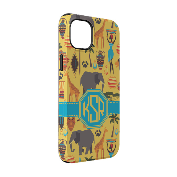 Custom African Safari iPhone Case - Rubber Lined - iPhone 14 Pro (Personalized)