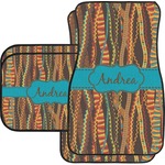 Tribal Ribbons Car Floor Mats Set - 2 Front & 2 Back (Personalized)