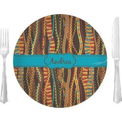 Tribal Ribbons 10" Glass Lunch / Dinner Plates - Single or Set (Personalized)