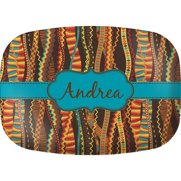 Custom Tribal Ribbons Melamine Platter (Personalized)