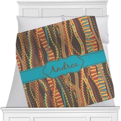Tribal Ribbons Minky Blanket - Twin / Full - 80"x60" - Double Sided (Personalized)