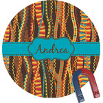 Tribal Ribbons Round Fridge Magnet (Personalized)