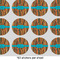 Tribal Ribbons 1" Multipurpose Round Labels - Sheet