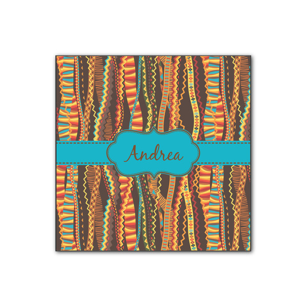 Custom Tribal Ribbons Wood Print - 12x12 (Personalized)