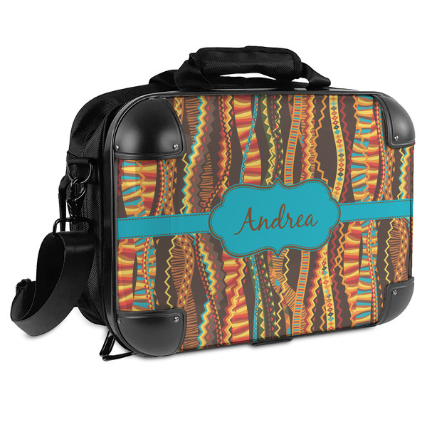 Custom Tribal Ribbons Hard Shell Briefcase (Personalized)