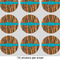 Tribal Ribbons 2" Multipurpose Round Labels - Sheet