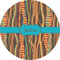 Tribal Ribbons 2" Multipurpose Round Labels - Single Sticker