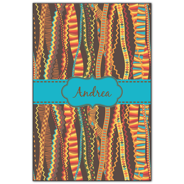 Custom Tribal Ribbons Wood Print - 20x30 (Personalized)