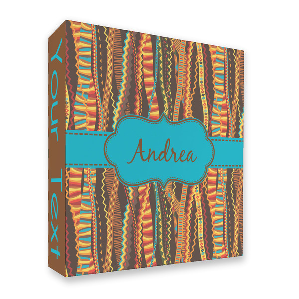 Custom Tribal Ribbons 3 Ring Binder - Full Wrap - 2" (Personalized)