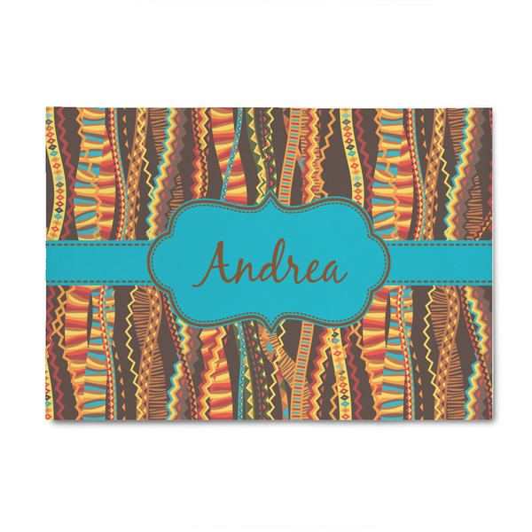 Custom Tribal Ribbons 4' x 6' Indoor Area Rug (Personalized)